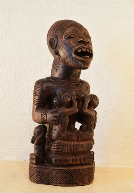 Yombe Mother-and-child figure