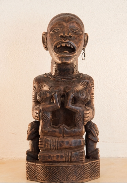 Yombe Mother-and-child figure